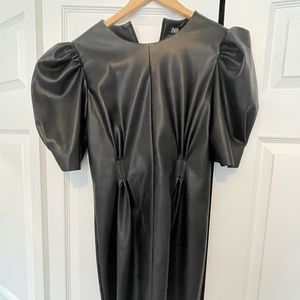 Zara Vegan Leather Dress Sz 6